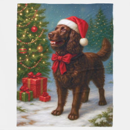American Water Spaniel Holiday  Fleece Deken