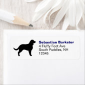 American Water Spaniel Silhouette Return Address Etiket (Insitu)