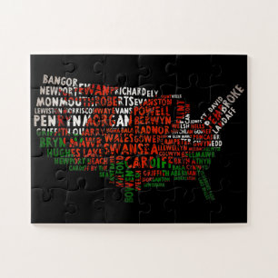 American Welsh Place Names Jigsaw Puzzle