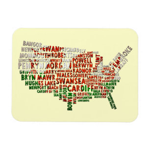 American Welsh Red Dragon Map Flexi Magnet Magneet