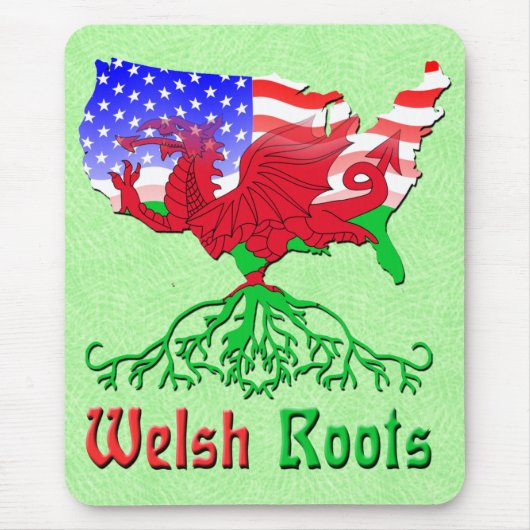 American Welsh Roots Mousemat Muismat (Voorkant)