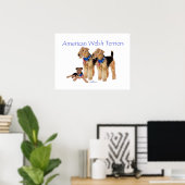 American Welsh Terriers Poster (Thuiskantoor)