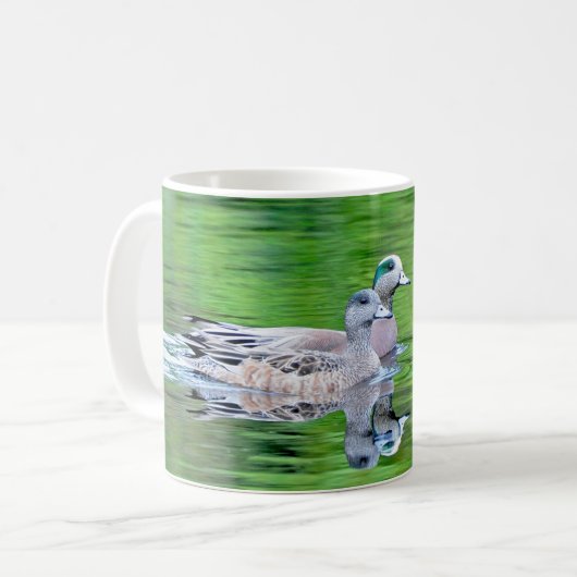 American Wigeon Pair Ceramic Mug (Devant gauche)