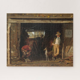 American Wild West Blacksmith en Cowboy Legpuzzel