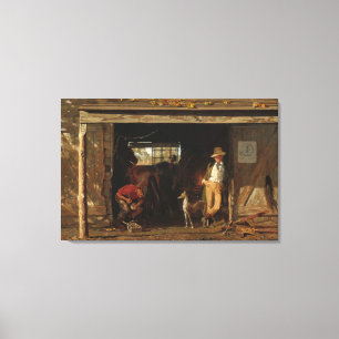 American WildWest Blacksmith en Cowboy Canvas Afdruk