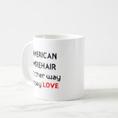 American wirehair love café mug (Devant gauche)