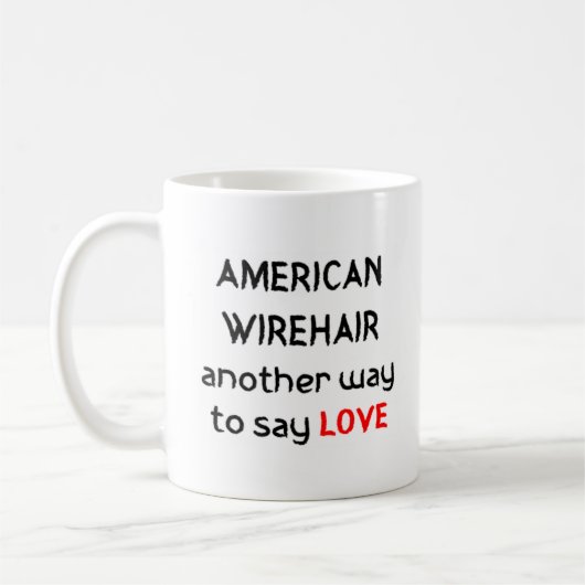 American wirehair love café mug (Gauche)