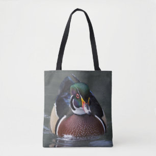 American Wood Duck All Over Print Bag Tote Bag