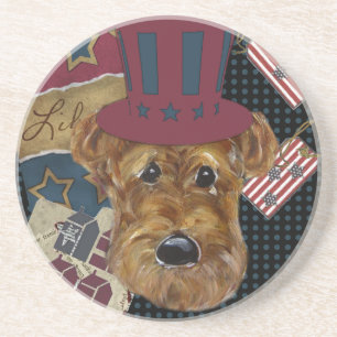 AMERICANA AIREDALE ZANDSTEEN ONDERZETTER
