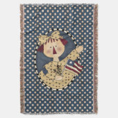 Americana Annie Throw Blanket Deken (Voorkant Verticaal)