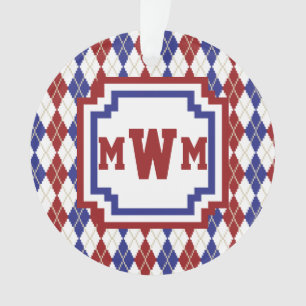 Americana Argyle Acryl Ornament