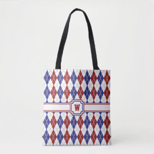 Americana Argyle All-Over-Print Bag Draagtas