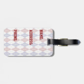 Americana Argyle-Bagagelabel Bagagelabel (Achterkant horizontaal)