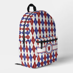 Americana Argyle Bedrukte Rugzak