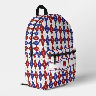 Americana Argyle Bedrukte Rugzak