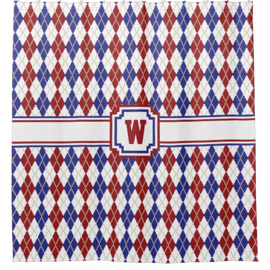 Americana Argyle douchegordijn (Voorkant)