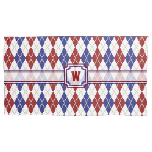 Americana Argyle Kussensloop (Voorkant)
