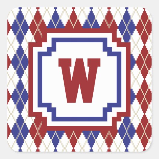 Americana Argyle Sticker (Voorkant)
