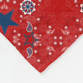americana bandana print fleece deken