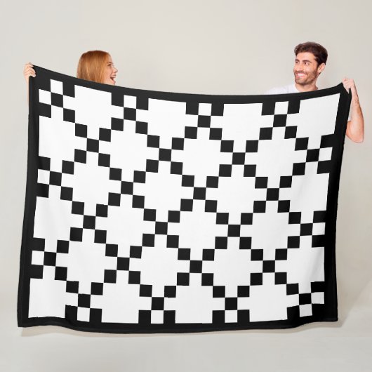 Americana Buffalo Check Quilt Party Fleece Blanket Deken (In situ)