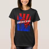Americana, City, Flag, BJJ, Jiu-Jitsu, MMA, Fighti T-shirt (Voorkant)