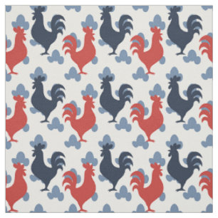 Americana Farmhouse Hanen - Schuur Rood & Marinebl Stof