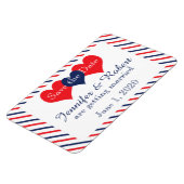 Americana Harten Bruiloft Save the Date Magneet (Linkerzijde)
