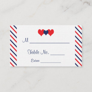 Americana Hearts Mariage Cartes de Place