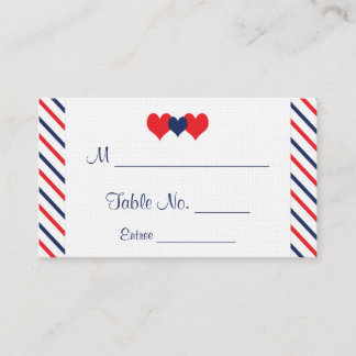 Americana Hearts Mariage Cartes de Place