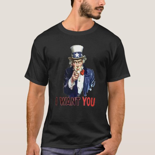 Americana Ik wil je oom Sam  Fun T-shirt (Voorkant)