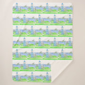 Americana Lighthouse Grande couverture Sherpa (Devant)