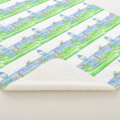 Americana Lighthouse Grote Sherpa Deken (3/4)