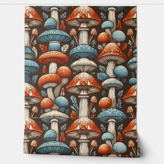 Americana Mushrooms Behang