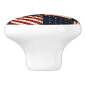 Americana Patchwork Afbeelding Keramische Knop (Zijkant)