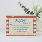 Americana Patriotic Wedding RSVP Détails Insérer (Debout devant)