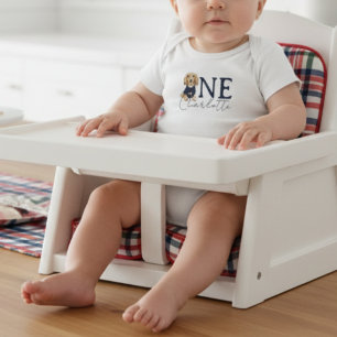 Americana Plaid Tachshund eerste verjaardag Romper