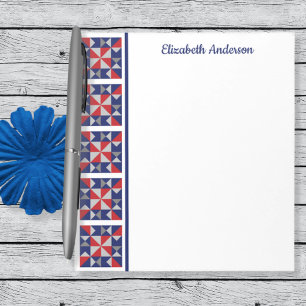 Americana Quilt Block Border Note Pad Notitieblok