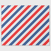 Americana Red White Blue Stars & Stripes Cadeaupapier (Vlak)