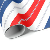 Americana Red White Blue Stars & Stripes Cadeaupapier (Rol Hoek)