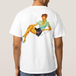 Americana Retro 1950s Pin Up Girl T-shirt