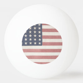 americana rood wit en blauw  vlag pingpongballen