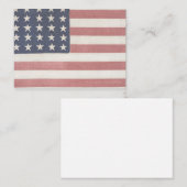 Americana rustieke Amerikaanse vlag Notitiekaartje (Voorkant / Achterkant)