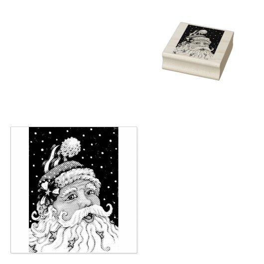 AMERICANA ST. NICHOLAS, SANTA FACE RUBBER STEMPEL (Gestempeld)
