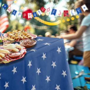 Americana Star Spangled Old Glory Navy Blauw  Tafelkleed