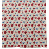  Americana Waterverf Bloemen Douchegordijn (Voorkant)