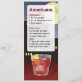 Americano Cocktail Recept Uitnodiging (Voorkant)