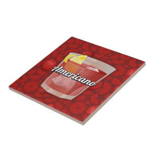 Americano cocktail tegeltje