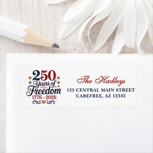America's 250th Anniversary Return Address Label (Insitu)
