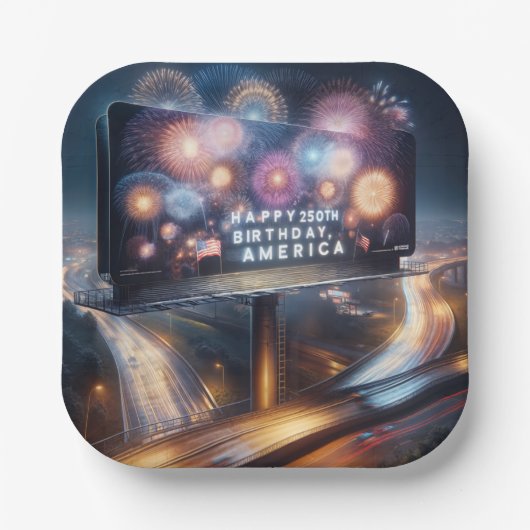 America's 250th Birthday Billboard Papieren Bordje (Voorkant)
