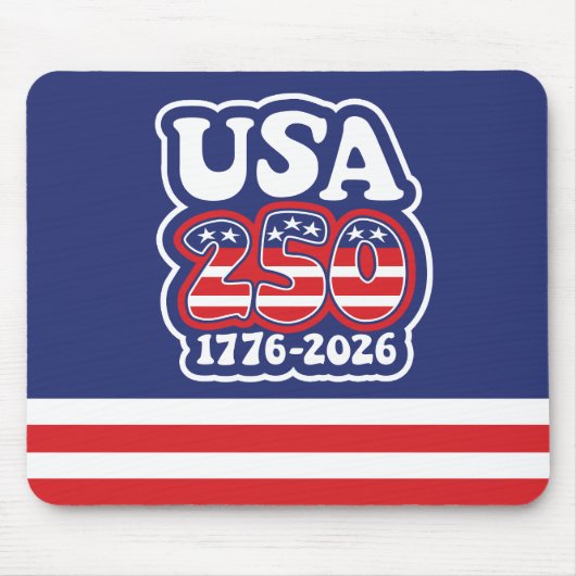 America's 250th Birthday - Groovy USA 250 Muismat (Voorkant)